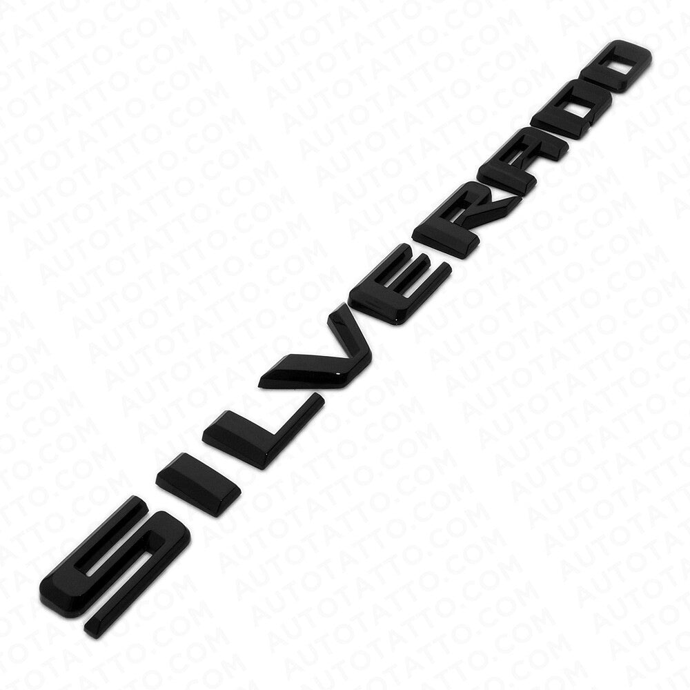 19-21 Gloss Black Silverado 1500 Side Fender Letter Logo Emblem Badge Z71 LT LTZ