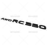 Lexus Trunk Matte Black AWD RC 350 Letter Logo Badge Emblem Car Replace F-Sport