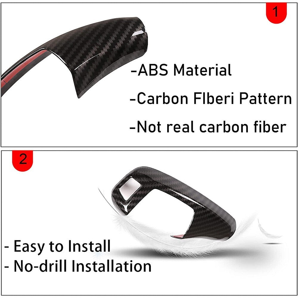 Carbon Fiber Style Gear Shift Knob Cover For BMW F30 X3 X4 X5 X6 328i 535i 320i