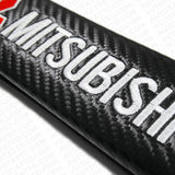 Mitsubishi Carbon Car Seat Belt Cover Safety Shoulder Strap Cushion Pad Harness