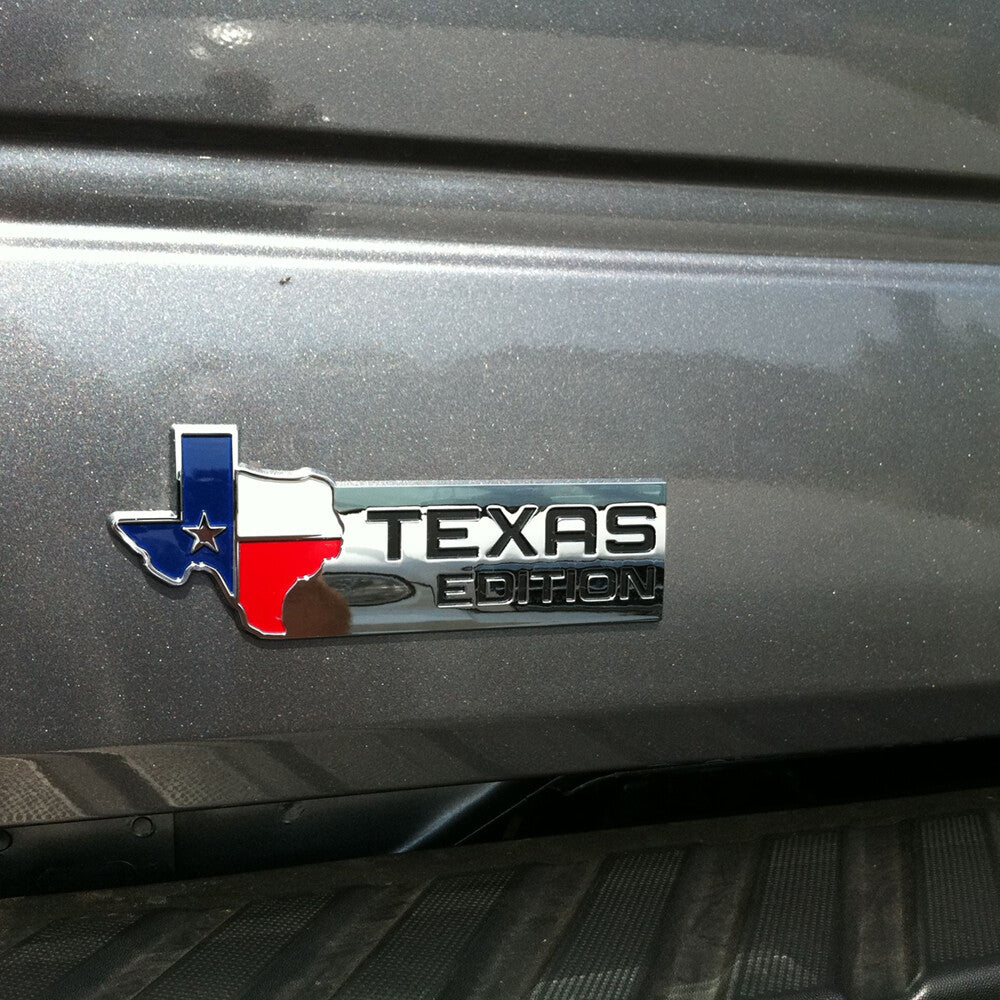 3D Chrome TEXAS Edition Logo Emblem Badge Stickers For GM GMC Decoration TEAS