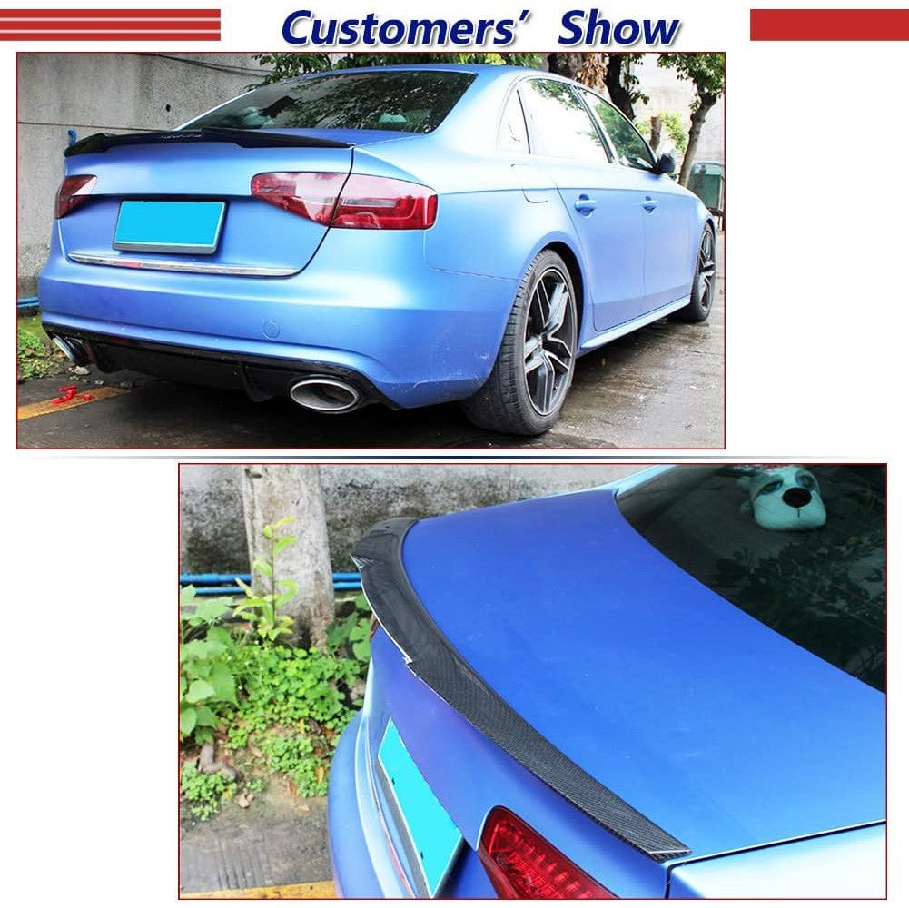 2013-2016 AUDI A4 B8.5 M Sport Style Real Carbon Fiber Trunk Spoiler Wing Lip