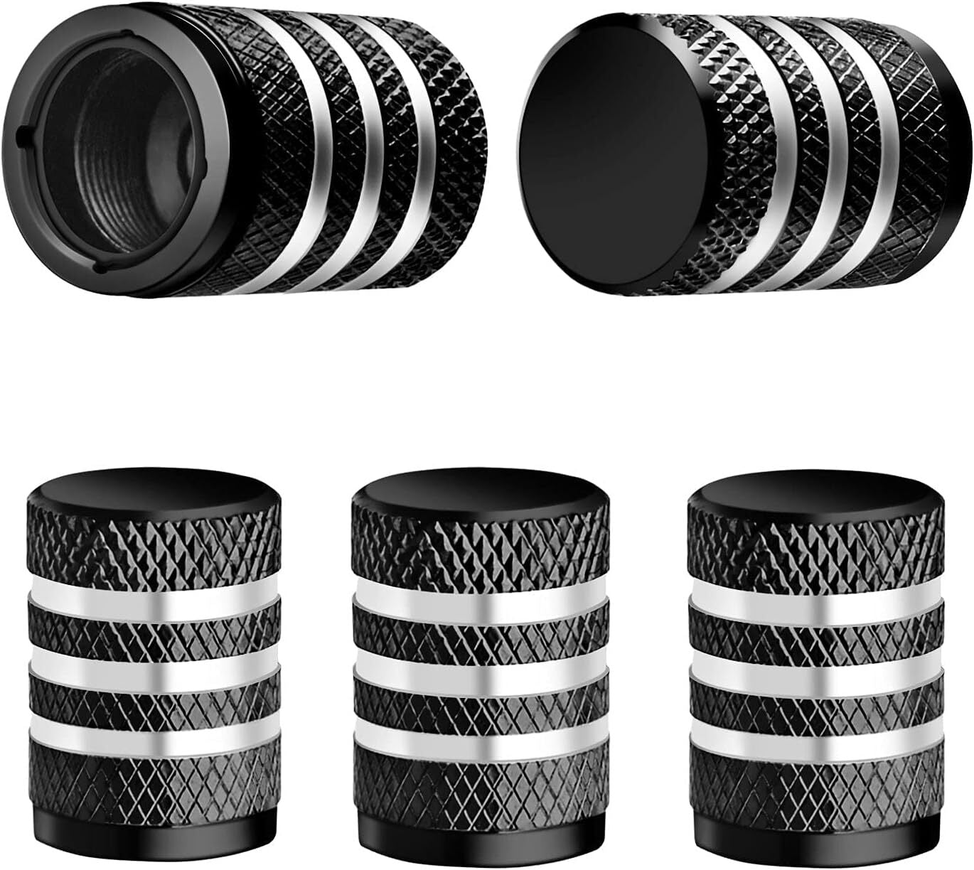 5 Pack Tire Valve Stem Caps Cover Universal Fit for Auto Car Truck Multi- Color