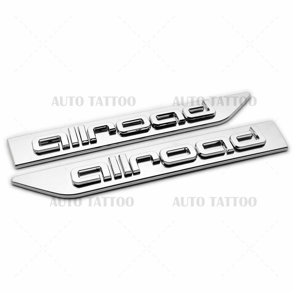 Audi Allroad Chrome Side Fender Left & Right Marker Nameplate Badge Emblem Sport