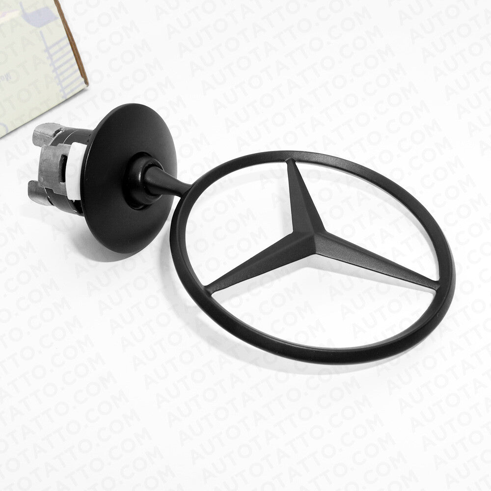 Mercedes-Benz OEM Black Front Hood Ornament Mounted Star Logo Badge Emblem A221