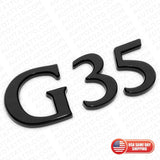 For Infiniti G35 Rear Trunk Logo Letter Badge Emblem Nameplate Sport Gloss Black