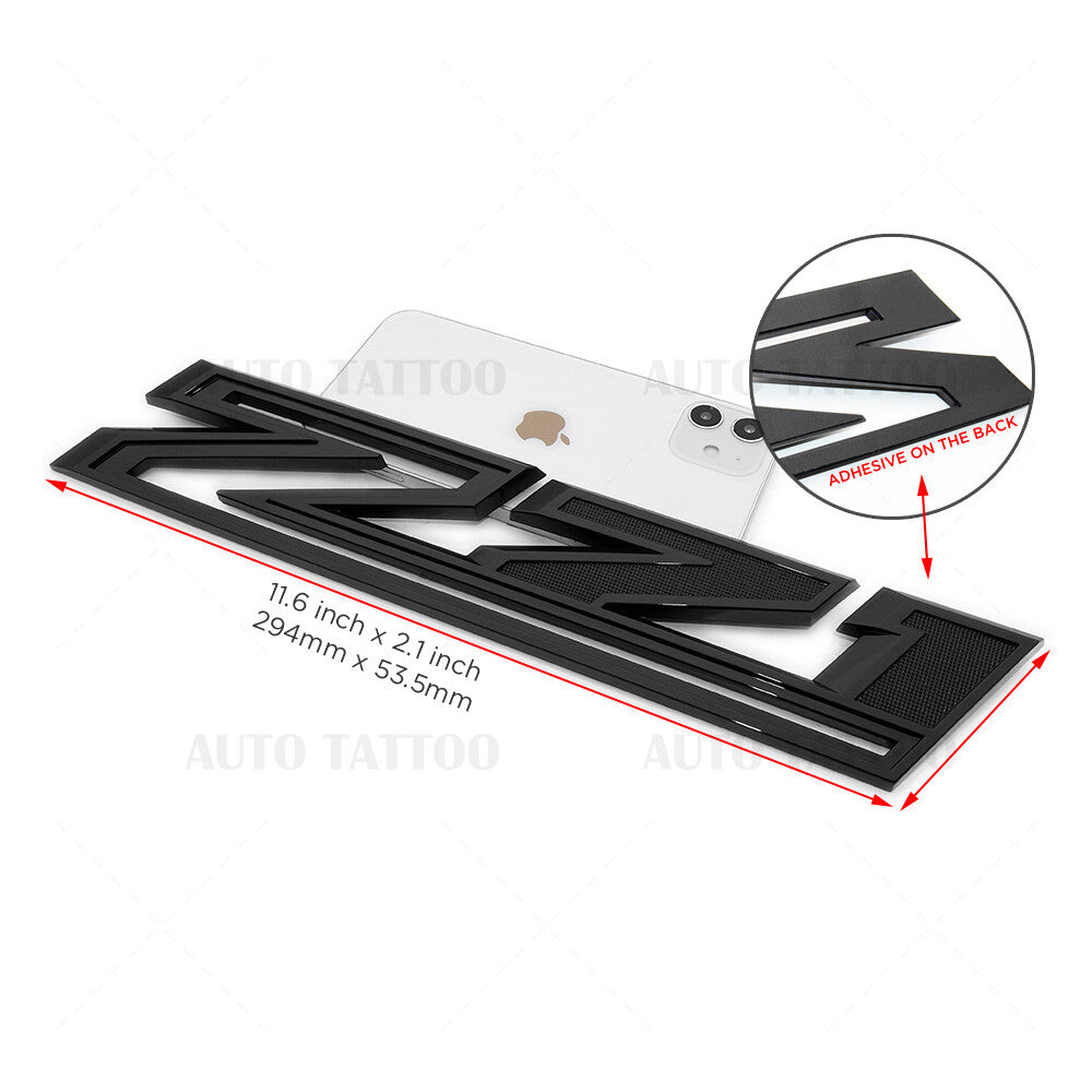 For Chevy 19-21 Silverado Z71 Fender Letter Sport Logo Emblem Badge Gloss Black