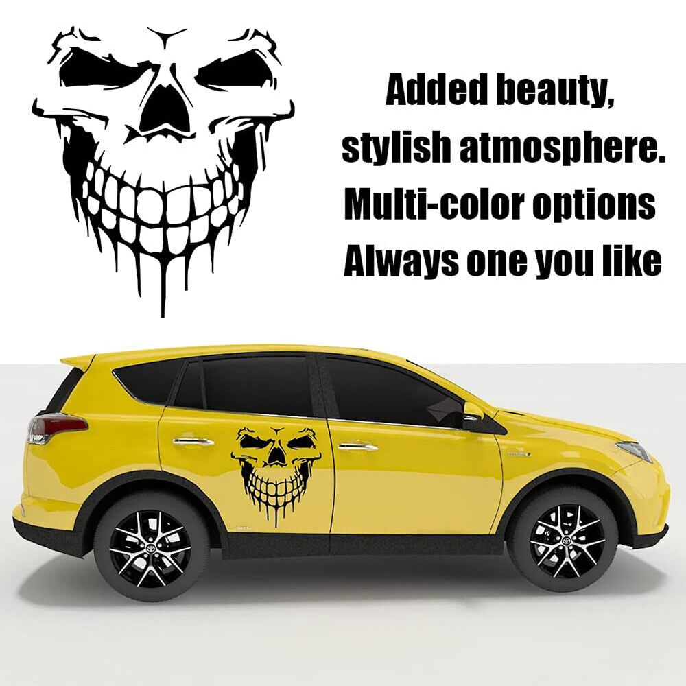 Skull Car Hood Decal Vinyl Large Graphic Sticker SUV Truck Decorate Sport Black