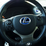 Lexus Car Interior 3D Blue Hybrid Steering Wheel Logo Badge Emblem Decoration