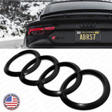 12-18 Audi A7 S7 RS7 Rear Liftgate Trunk Sign Logo Ring Badge Emblem Matte Black