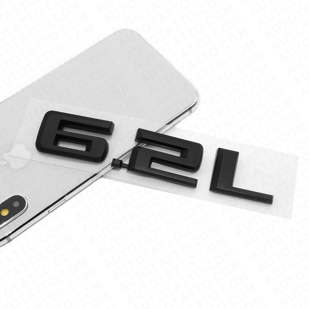 19-22 Matte Black Chevy Silverado 1500 6.2L Hood Letter Logo Emblem Badge LTZ