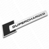 Audi Black Supercharged Side Fender Marker Nameplate Emblem Badge Decorate Sport