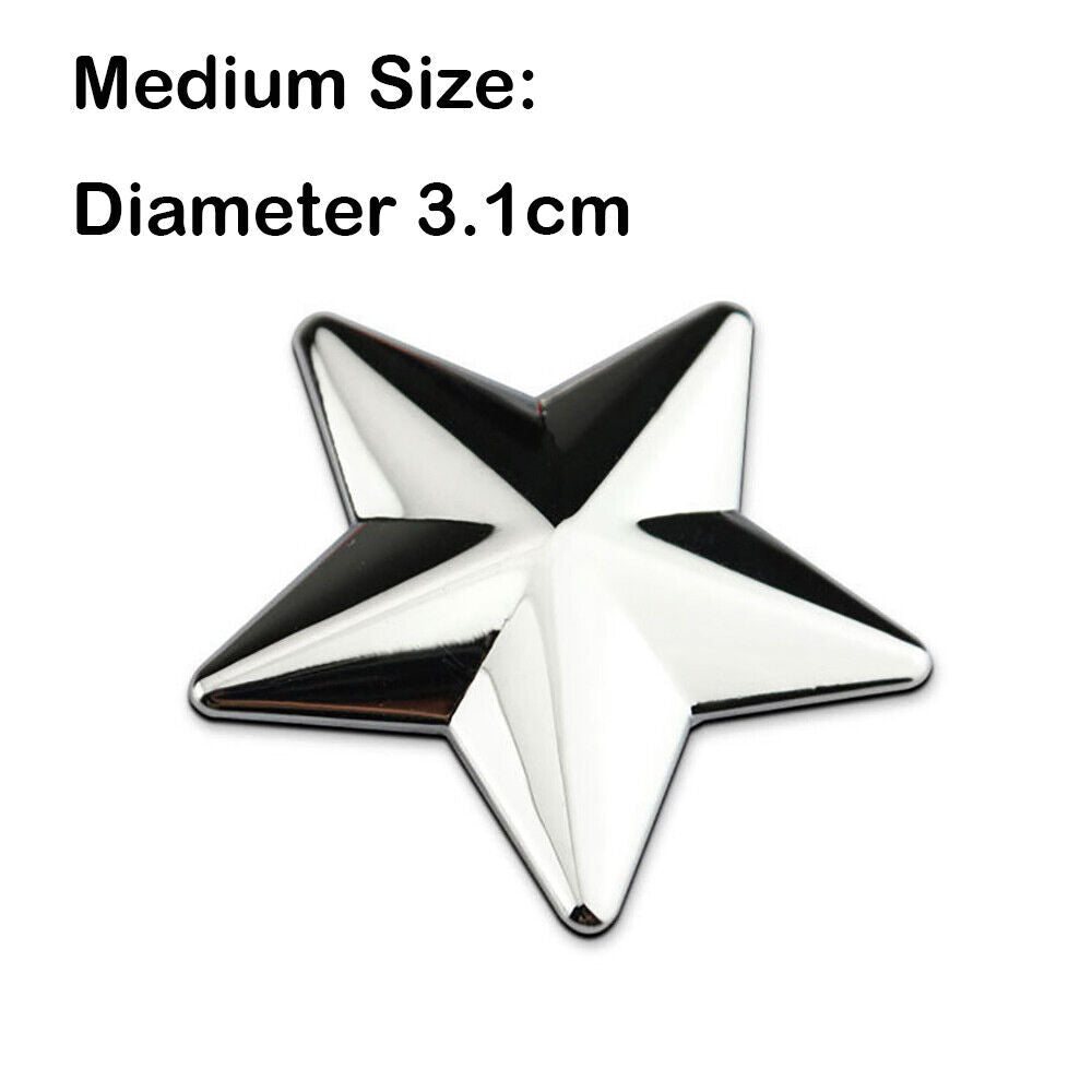 Universal 3D Fashion Metal Heart and Stars Car Decal Sticker for Auto Decoration