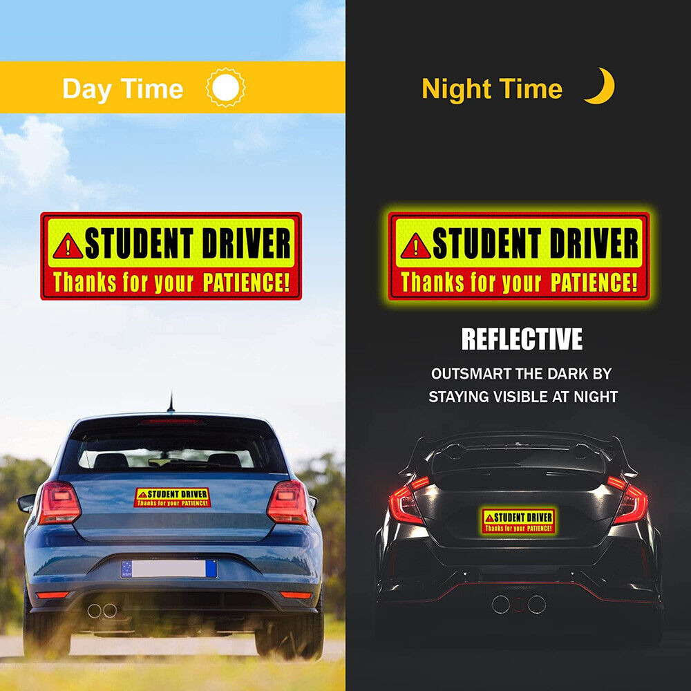 Please Be Patient Student Driver Magnet Car Signs Warning Sticker Magnetic Decal