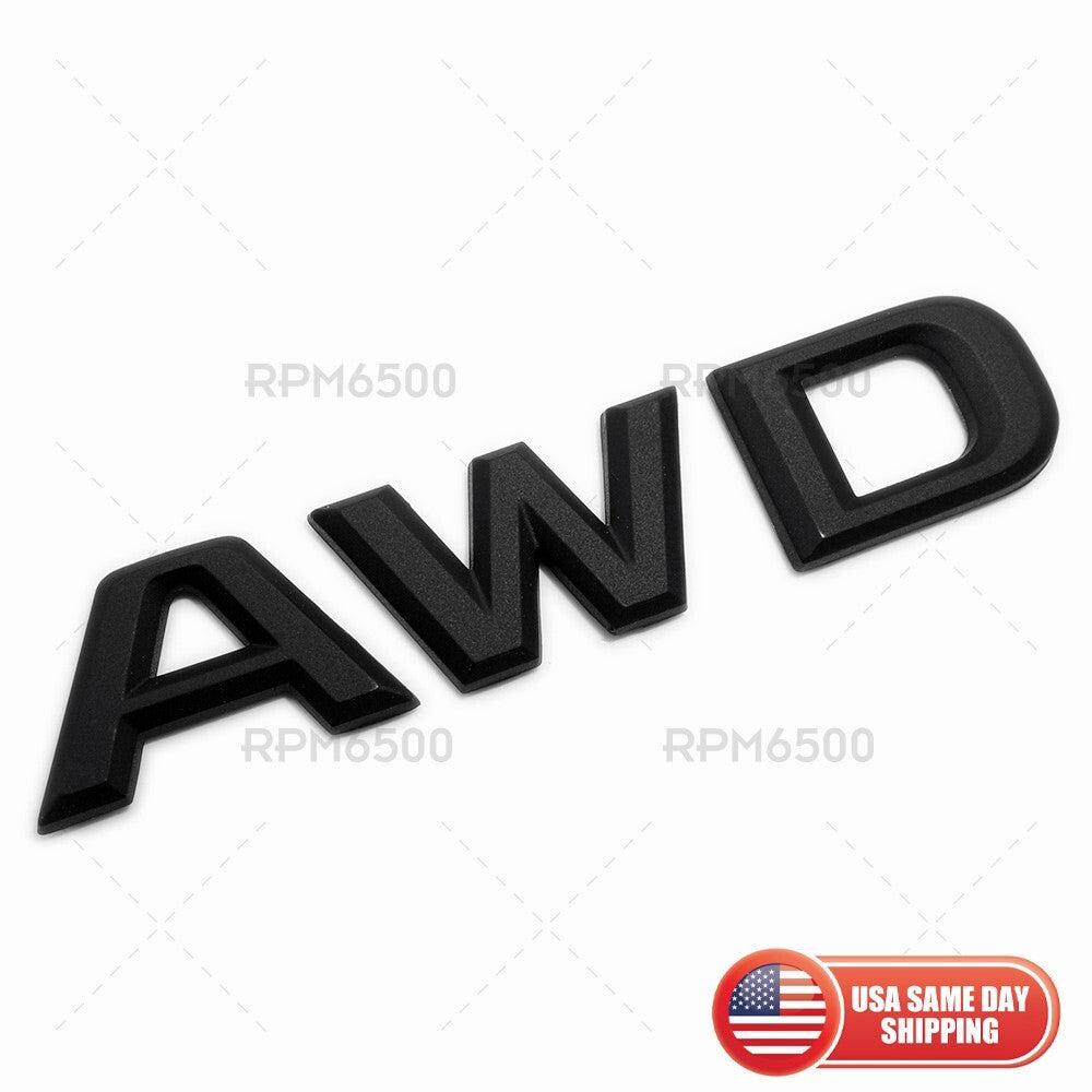 Lexus Rear Trunk AWD Nameplate Letter Logo Badge Car Emblem F-Sport Matte Black