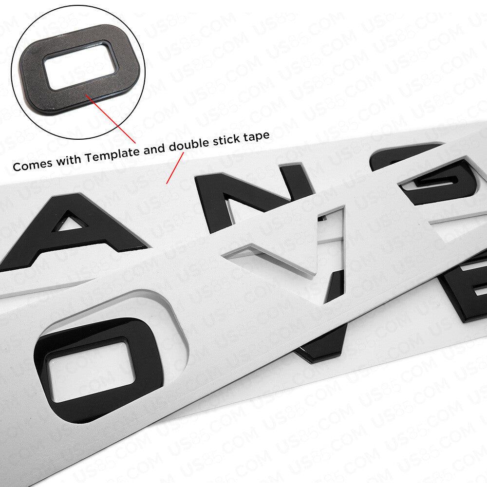 For Range Rover Front Hood Logo OEM Emblem Letters Badge Sport Gloss Black SVR