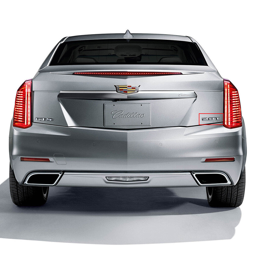Cadillac Rear Turnk Tailgate 2.0T Deck Lid Nameplate Badge Logo Emblem Silver