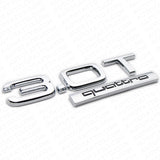 04-22 Audi Rear Trunk Deck Lid 3.0T Quattro Nameplate Emblem Logo Badge Chrome