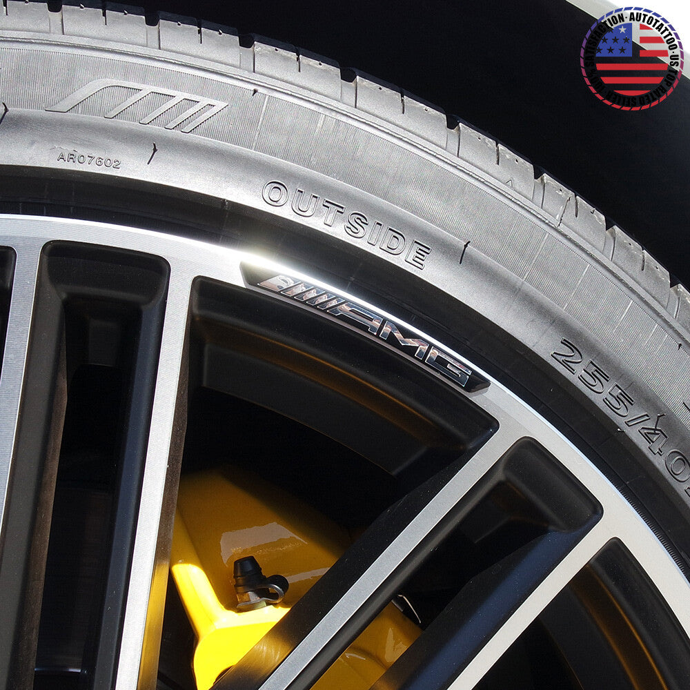 4x Mercedes AMG Edition Sport Wheels Badge 3D Sticker Logo Emblem Decoration