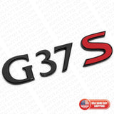 Infiniti G37s Rear Trunk Logo Letter Badge Emblem Nameplate Sport Gloss Black
