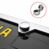 4x Car License Plate Frames Cover Hardware Hider Caps Front & Rear Sport Chrome