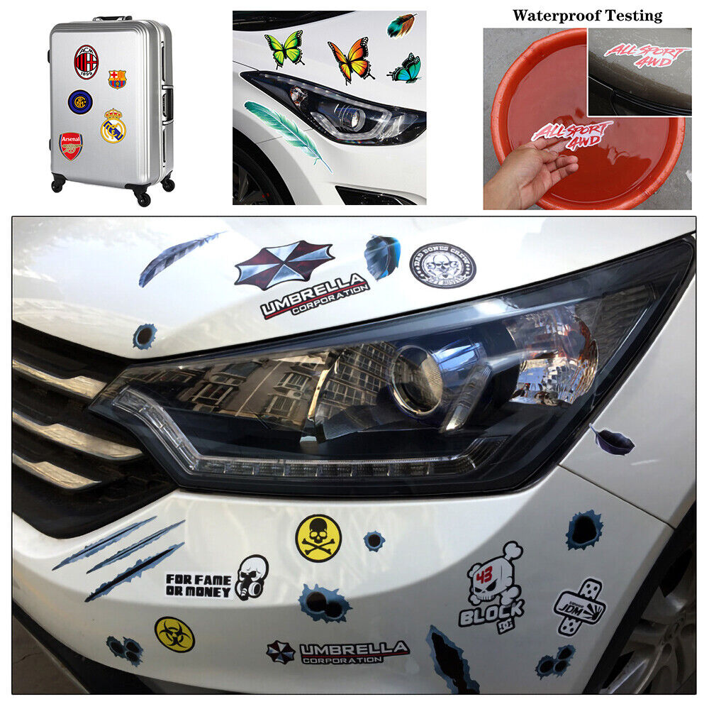 Fashion 3D Creative Waterproof Car Sticker for Auto Scratch Cover or Decoration