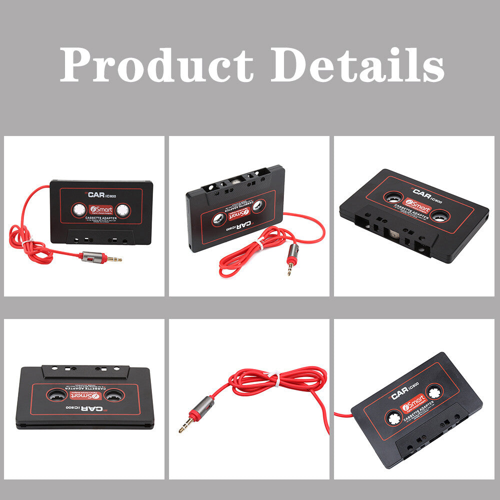 3.5mm Jack Car Audio AUX Cassette Tape Adapter MP3 CD Phone iPod Radio Converter