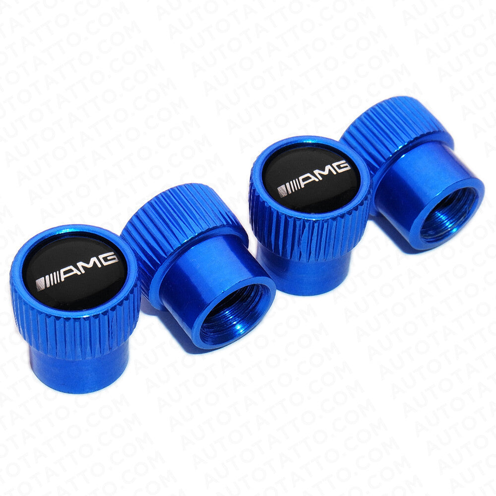 AMG Edition Roundel Car Wheels Tire Air Valve Caps Stem Dust Logo Cover Sport