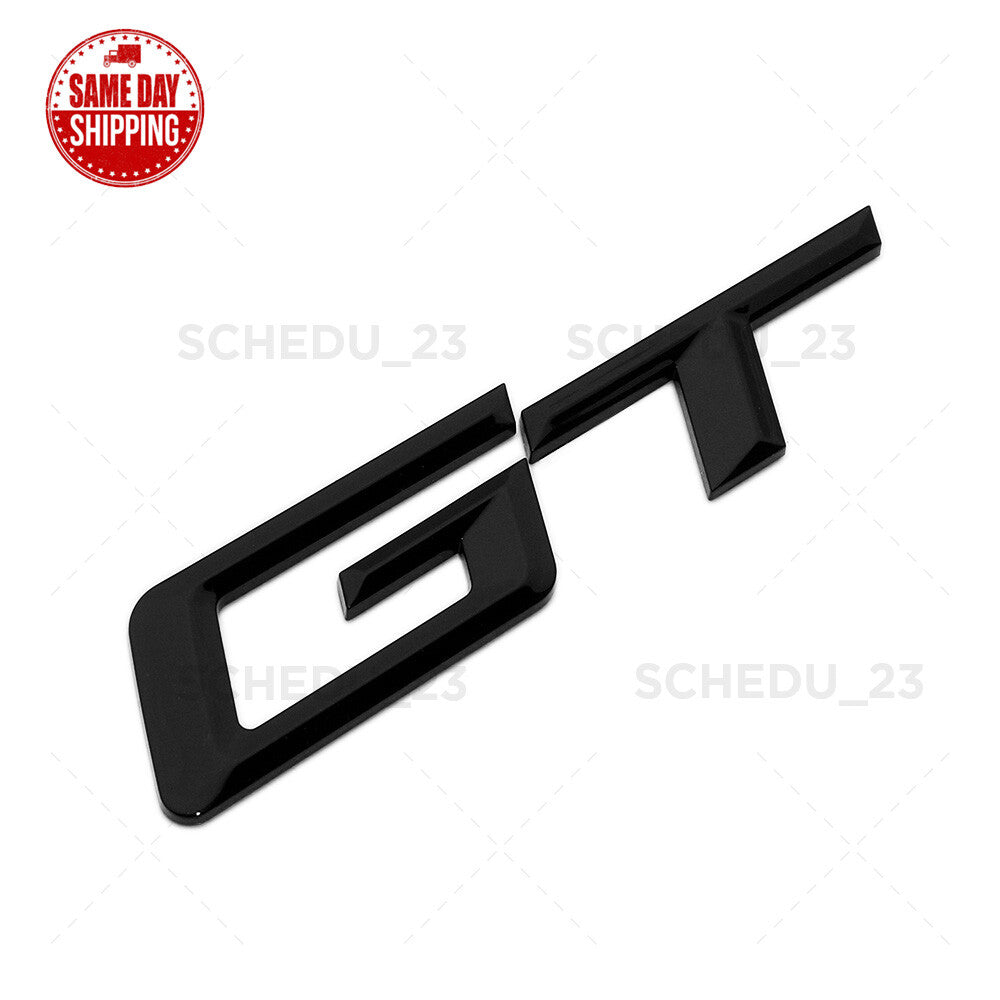 18+ Gloss Black GT Letter Emblem Badge Trunk Lid M Sport 6 Series Performance