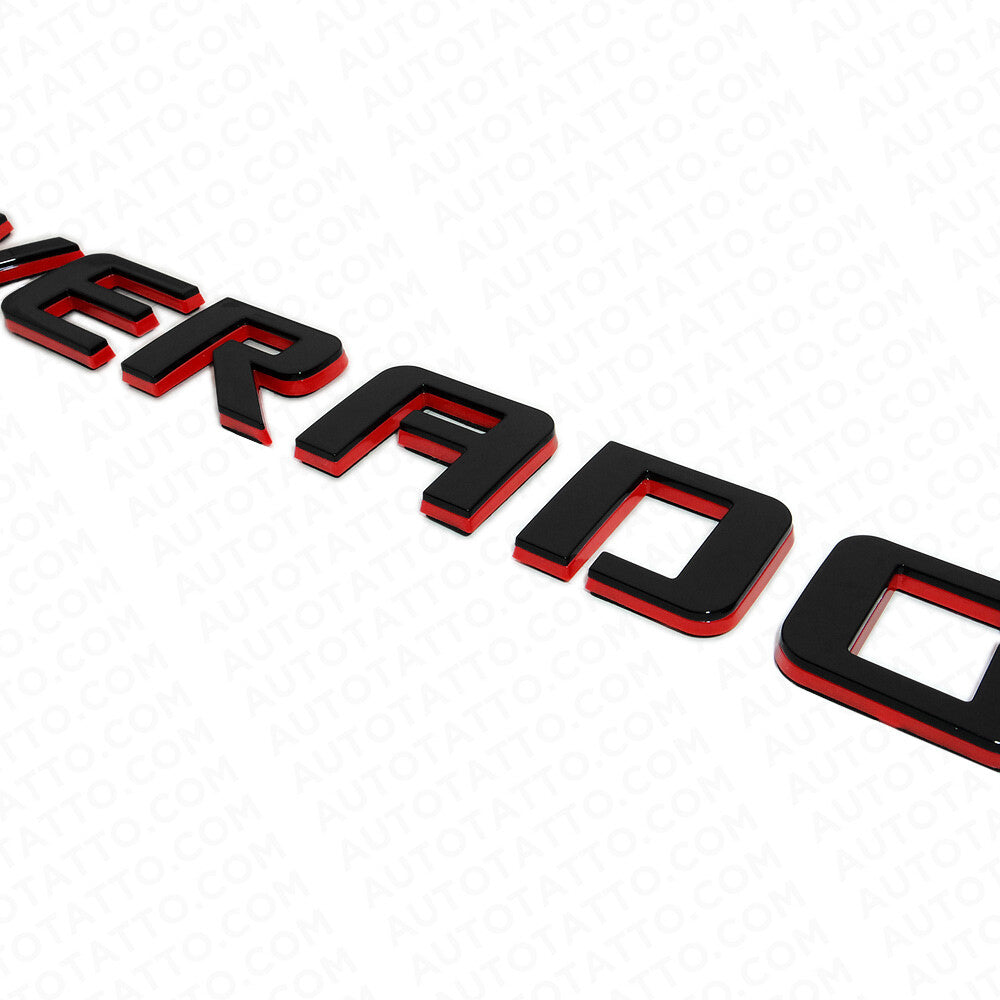 2x For Chevy Redline Silverado Fender Tailgate Logo Nameplates Letter 3D Emblem