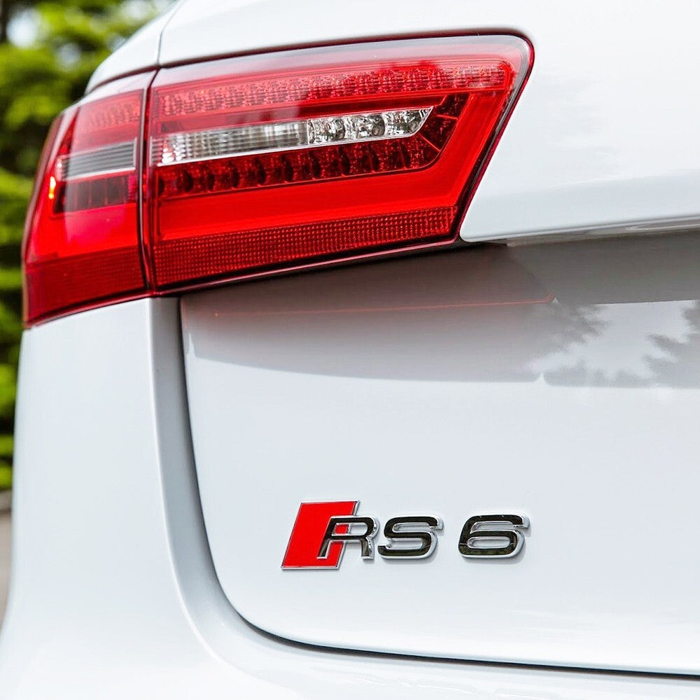 Audi RS 6 Chrome Rear Letter Tail Nameplate Trunk Emblem Badge Sport Sline