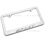 1x For Honda Sport Mirror Chrome License Plate Frame Cover Decorate + Screw Caps