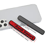2x Red & Black Audi Sport Trunk Fender Nameplate Badge Marker Emblem Decorate