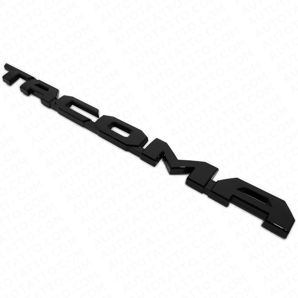 2x 15-21 Gloss Black Tacoma Letter Front Side Door Nameplate Emblem Badge Logo