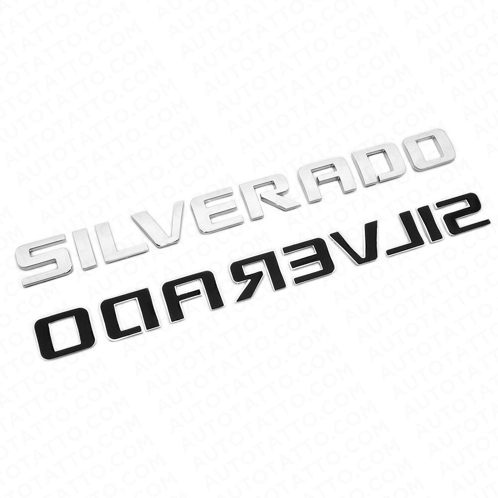 2x Chevy Silverado Fender Tailgate Logo Nameplates Letter 3D Decal Emblem Z71