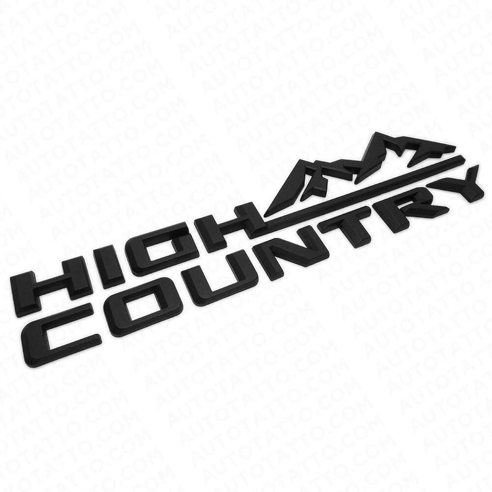 2x 19-21 Matte Black Tahoe Silverado High Country Fender Letter Emblem Badge
