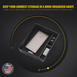For Toyota 11-20 Sienna Center Armrest Console Organizer Storage Box Coin Phone