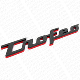 Maserati Ghibli Levante GT Side Fender Trofeo Emblem Nameplate Badge Black & Red