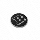 Universal Mercedes Brabus Black Hood Flat Adhesive Badge Logo Emblem AMG Sport