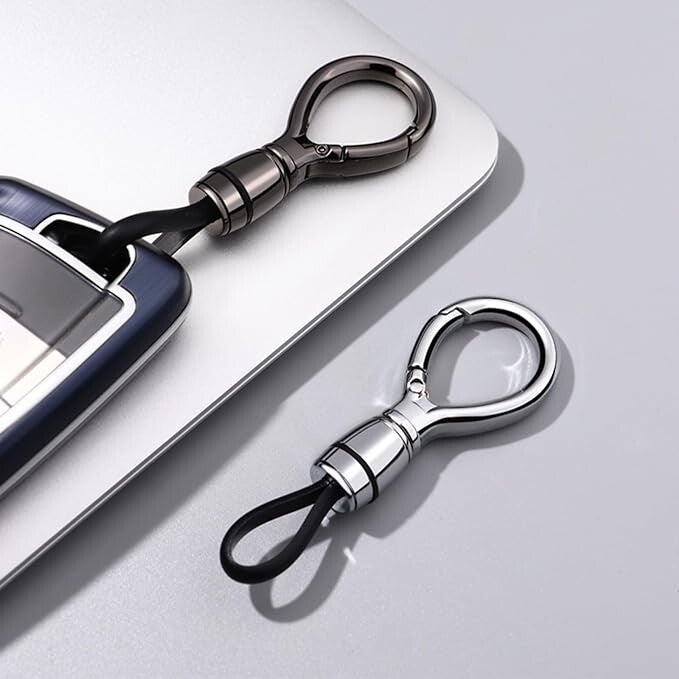 Universal Keychain Simplicity Key Ring Clip Double layer buckle Car Auto Unisex