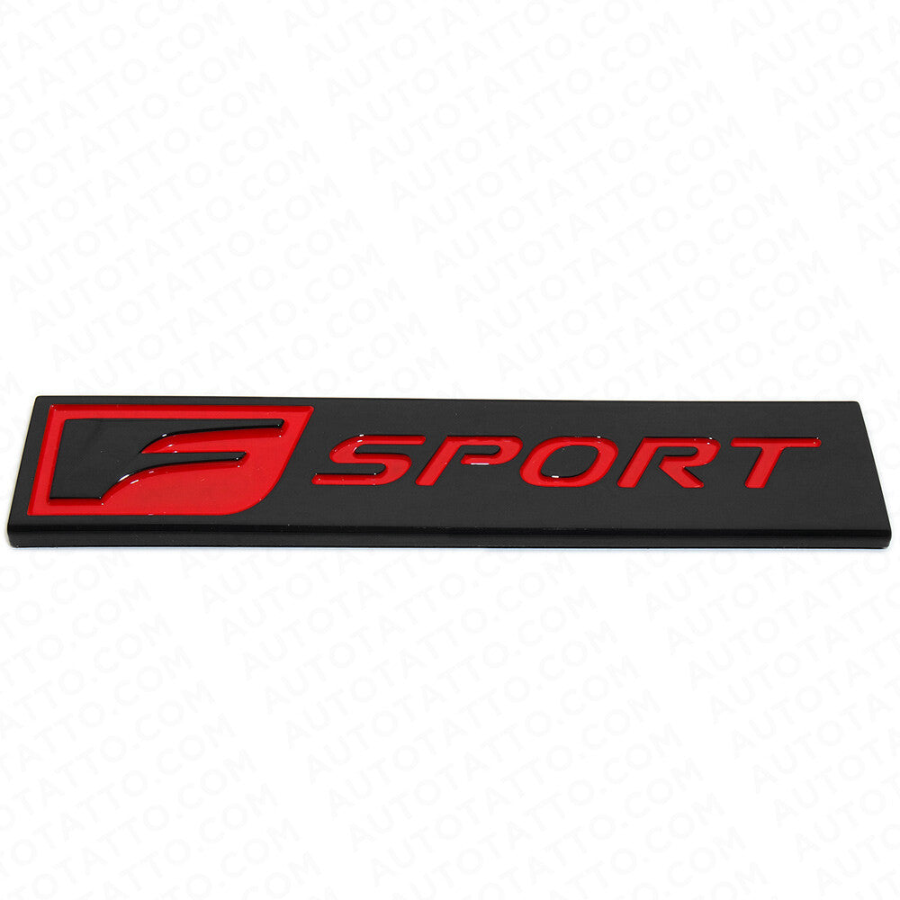 For Lexus F-Sport Logo Badge Rear Trunk Luggage Lid Emblem Decoration Black Red