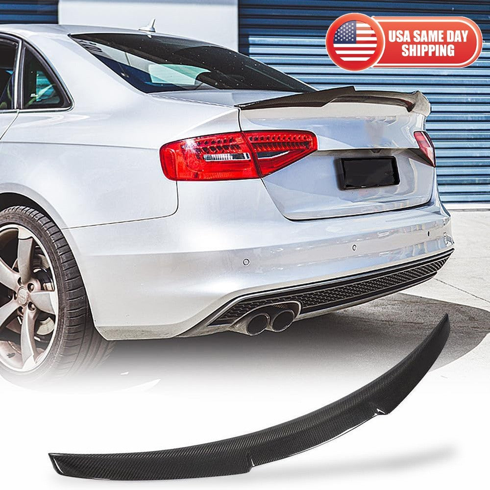 2013-2016 AUDI A4 B8.5 M Sport Style Real Carbon Fiber Trunk Spoiler Wing Lip