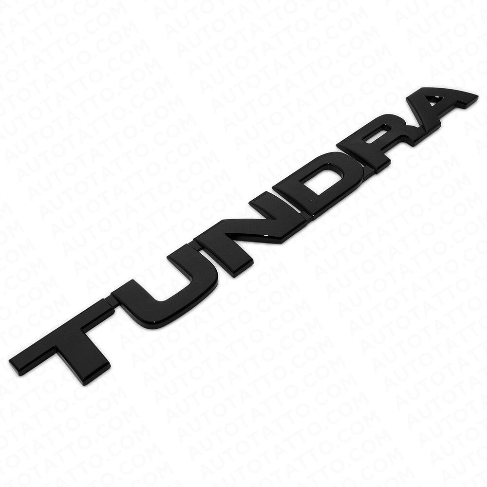 2pcs 07-14 Gloss Black Tundra Letter Side Door Tailgate Nameplate Emblem Badge