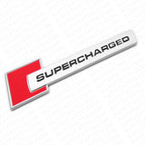 For Audi Supercharged Side Fender Marker Logo Emblem Badge Decoration OEM ABS