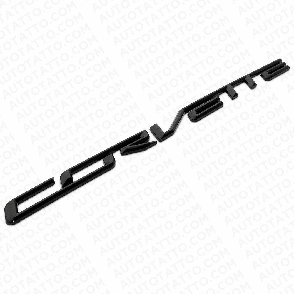 For 14-19 Corvette C7 R Z06 Gloss Black Rear Bumper Letter Badge Emblem Sport