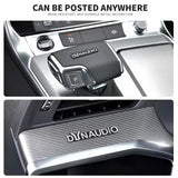 2pcs Dynaudio 50mm Aluminum Logo Emblem Car Door Speaker Badge Decal Replacement