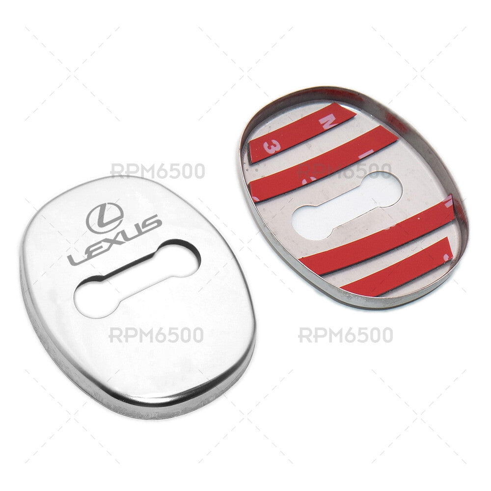 2X Stainless Steel Car SUV Door Striker Cover Lock Buckle Cap F-Sport For Lexus