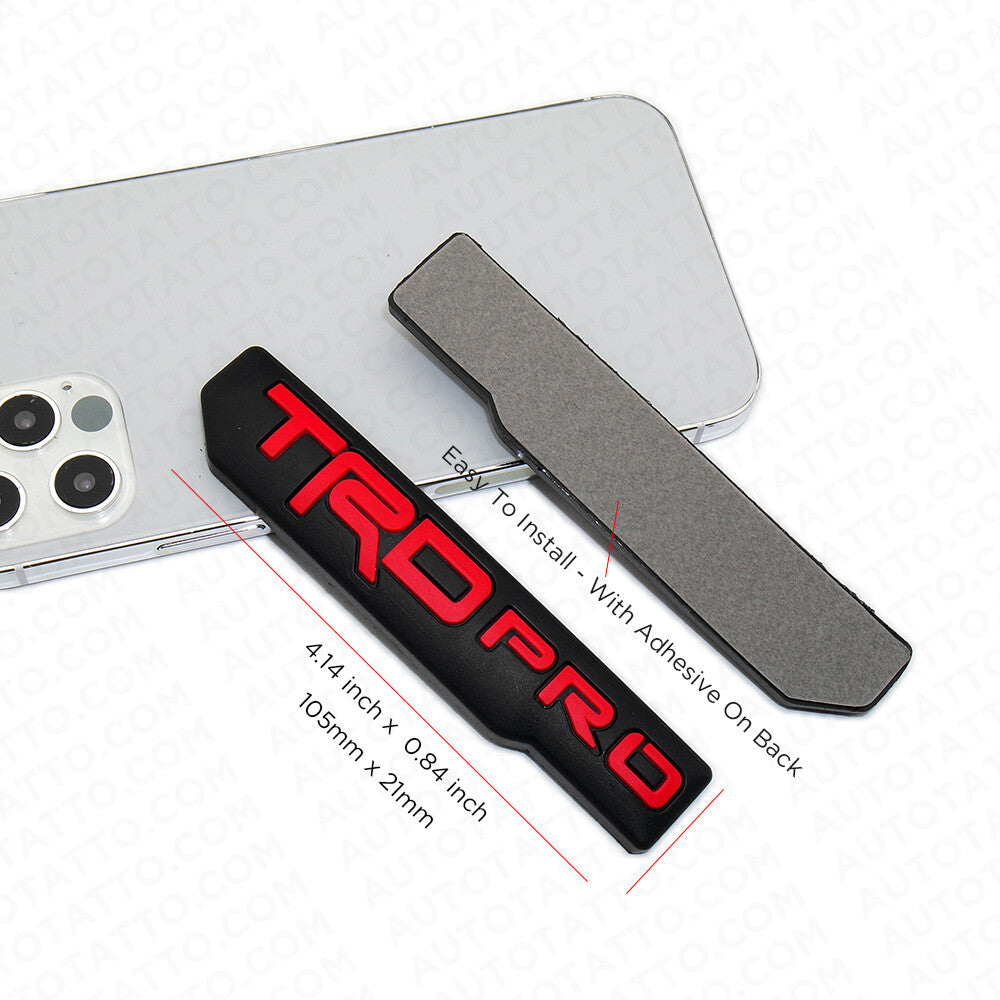 2x Mini TRD Pro Fender Door Tailgate Badge Logo Emblem Silicone Decoration Sport