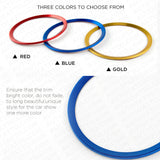 Audi Aluminum Steering Wheel Ring Logo Badge Sticker Emblem Decoration - Blue