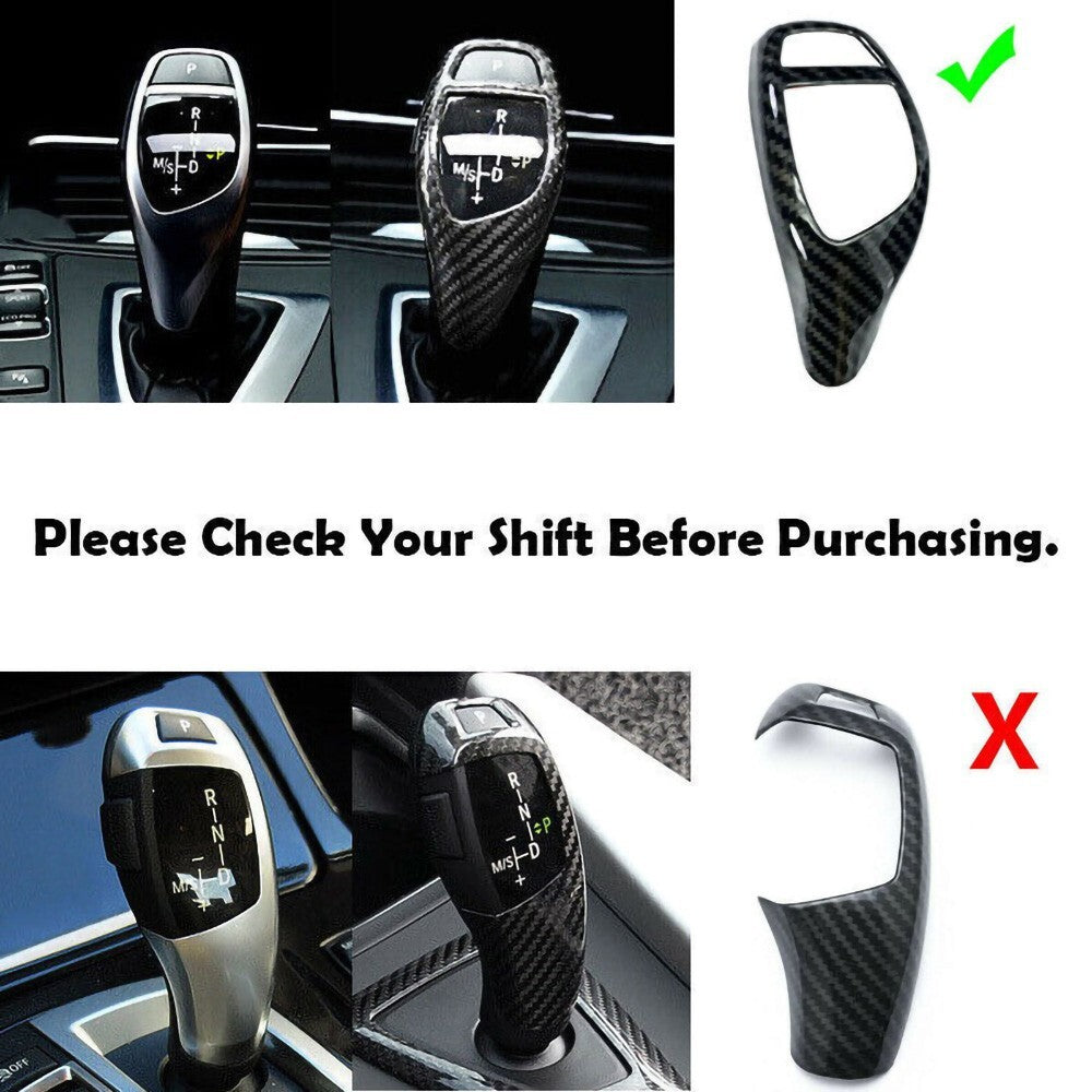 BMW F30 F20 F10 F15 F25 X6 X5 X4 X3 Carbon Fiber Texture Gear Shift Knob Cover